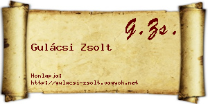 Gulácsi Zsolt névjegykártya
